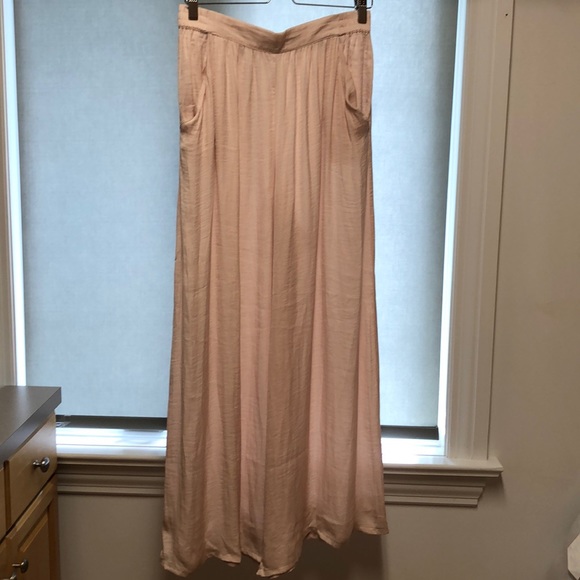 Zara Pants - Zara pink satin palazzo pant